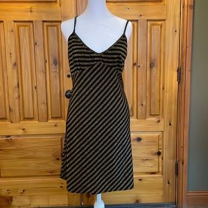 Black and gold glitter dress